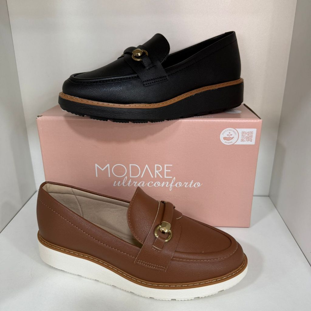Sapato Modare Ultra Conforto Feminino Mocassim Palmilha Massageadora ...