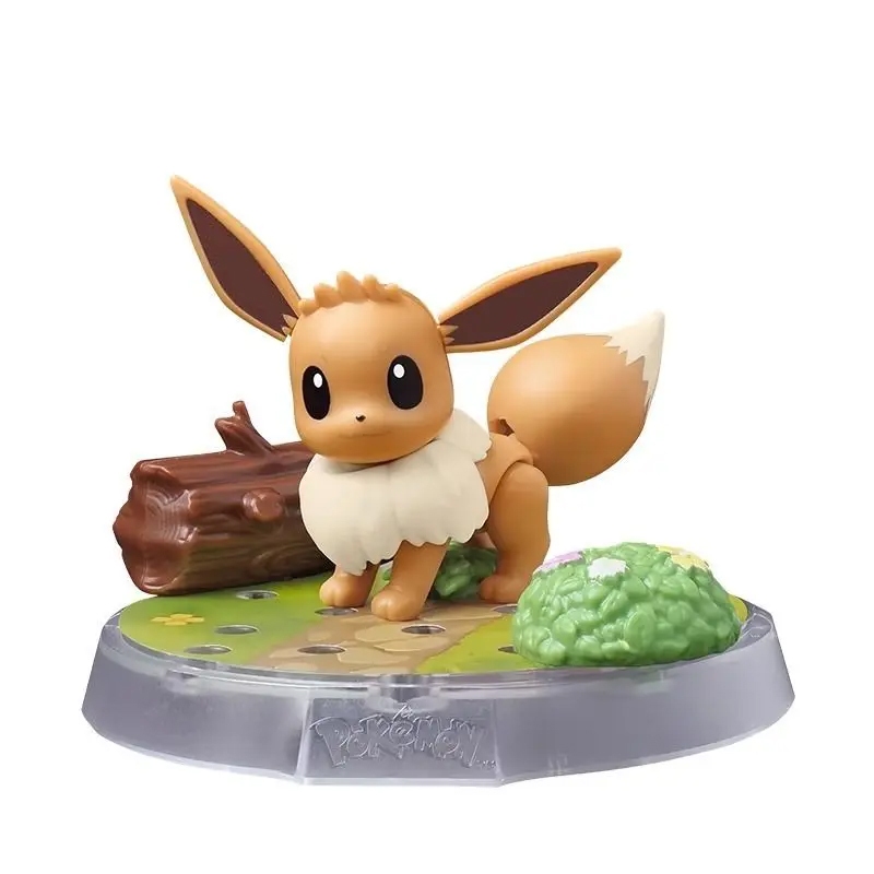 Eevee Pokémon Figura Montável Original C/ Base Diorama