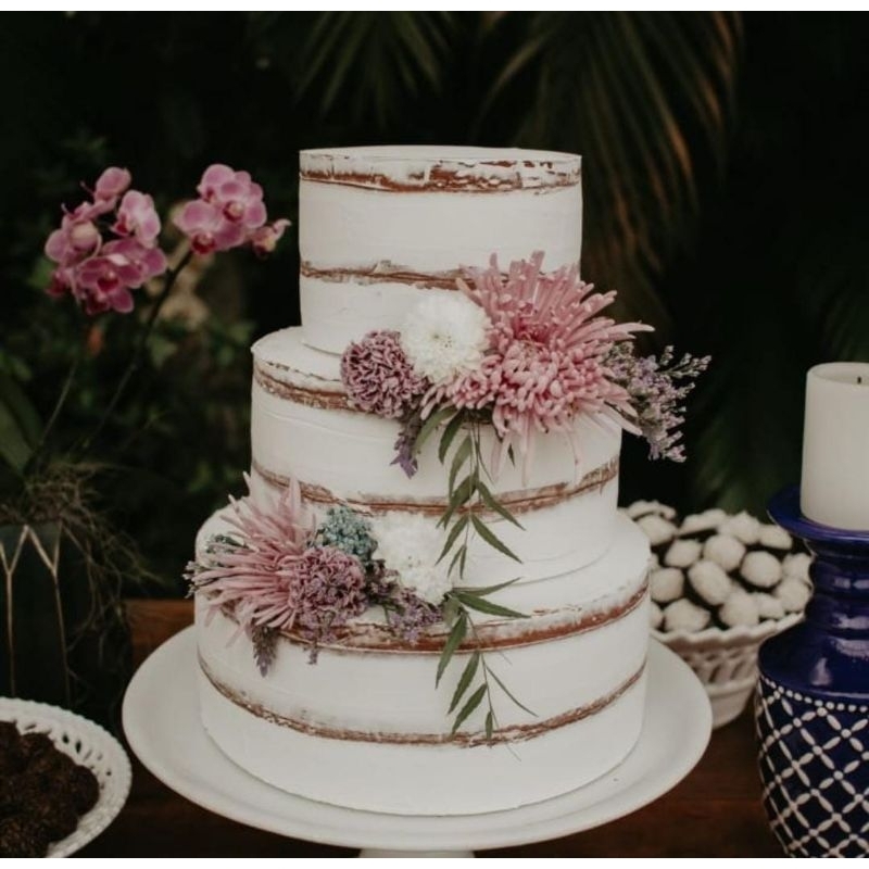 Bolo Fake Rústico para casamento Romântico 36cm | Shopee Brasil