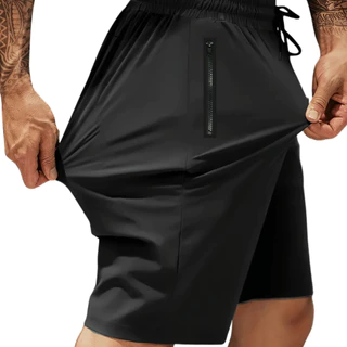 Bermuda masculina tactel com elastano bolso com ziper
