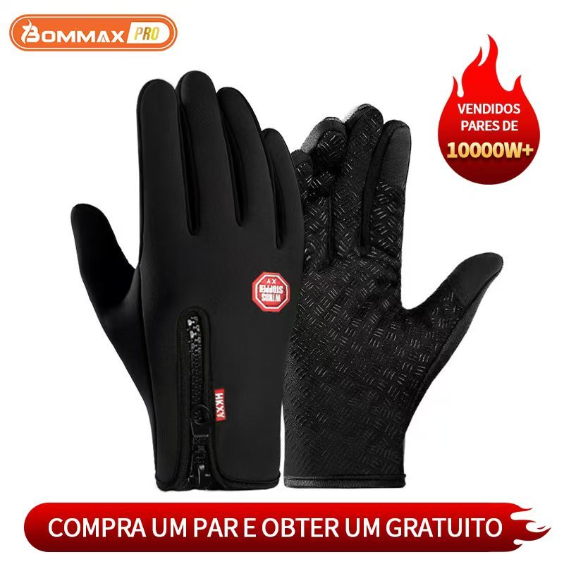 Luva Térmica resistente a água Unissex para Moto e Bike com Touch ...