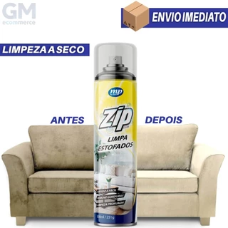 Kit 5 Spray Limpa Estofados 300ml Zip Clean Espuma Mágica a Seco Poderosa Limpeza Imediata