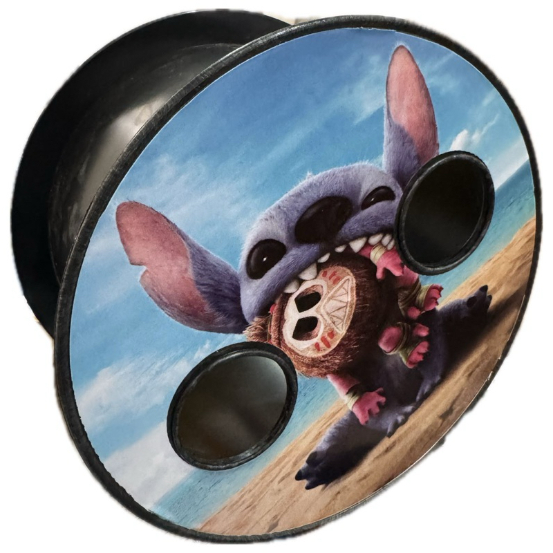 Carretilha de linha de pipa lilo e stitch 21 cm.