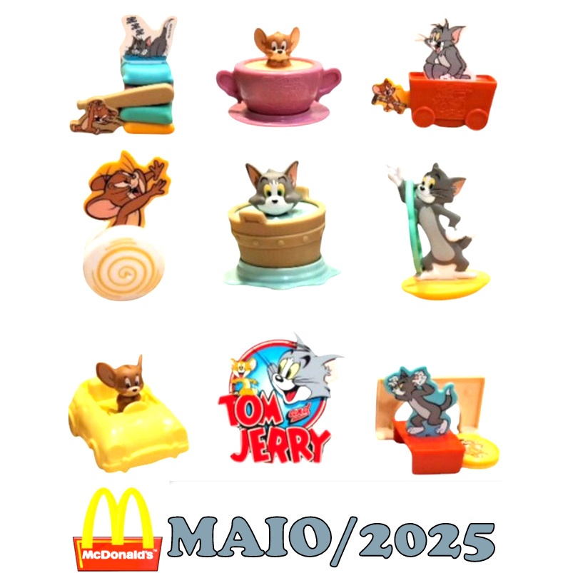 Brinquedo (unidade) - Tom & Jerry - Coleção McDonald's 2025 | Shopee Brasil