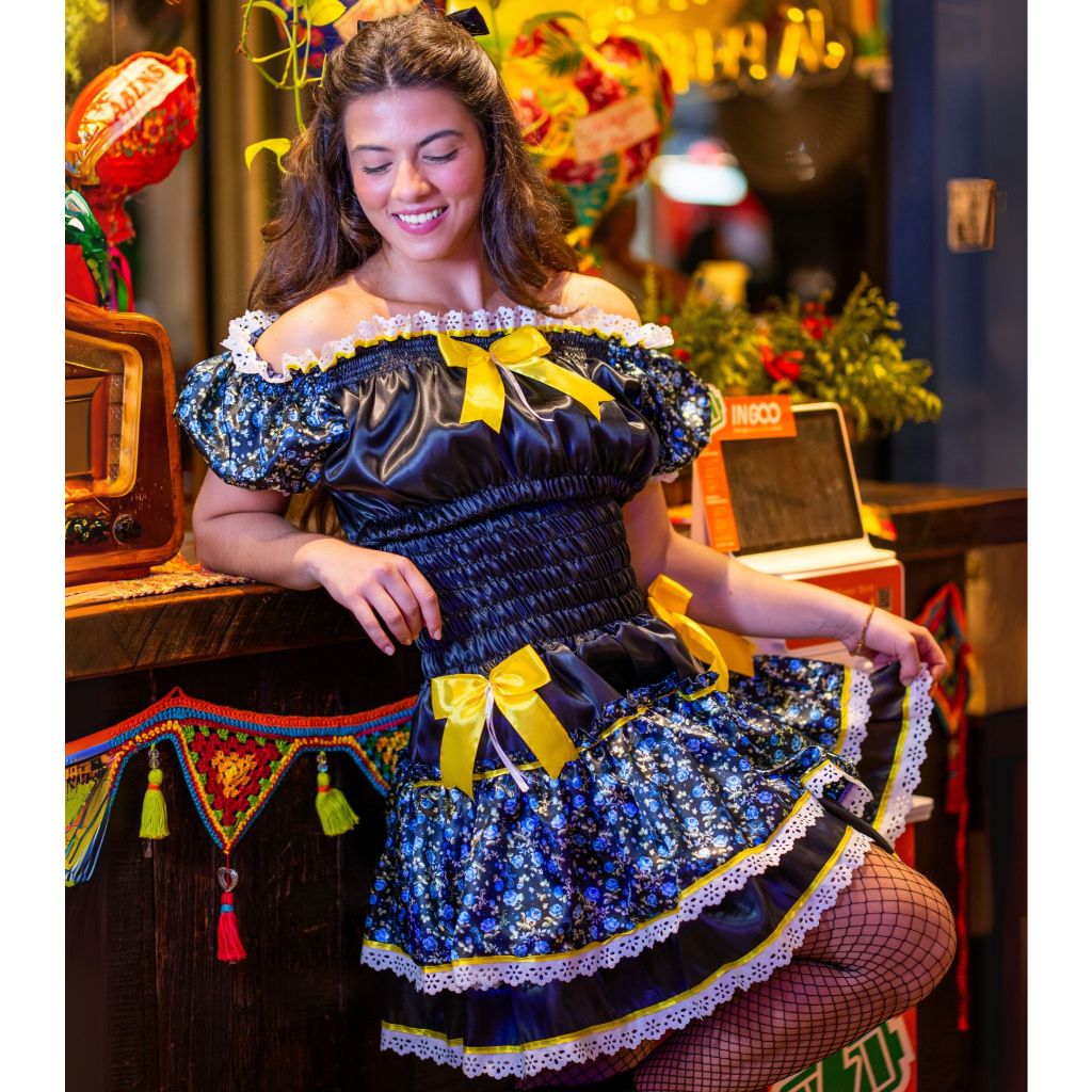 Vestido Festa Roupa Caipira Feminina Plus Size Roupa De Festa