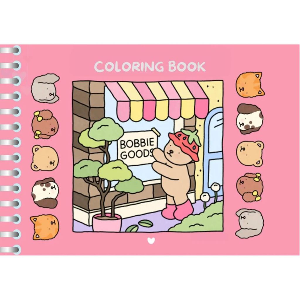 Livro Colorir Bobbie Goods 50 Folhas Desenhos Pintar Ursinho Cor Rosa ...
