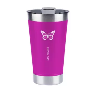 Copo Térmico Personalizado Borboleta E Nome