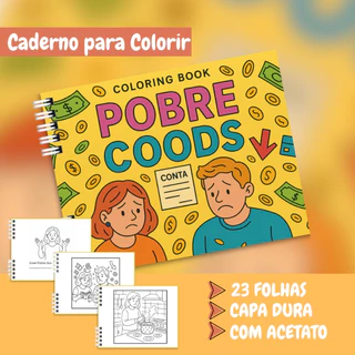 Livro De Colorir Capa Dura Pobre Goods Com Página Protetora Caderno De Pintura Infantil Adulto em Oferta na Shopee