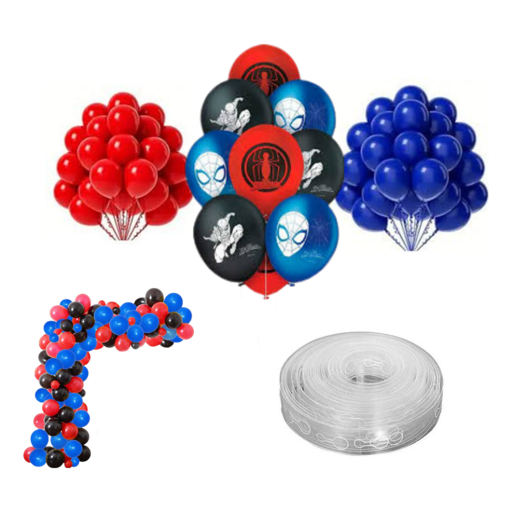 Kit Arco De Balões Homem Aranha 85 Bexigas + Arco De Balões | Shopee Brasil