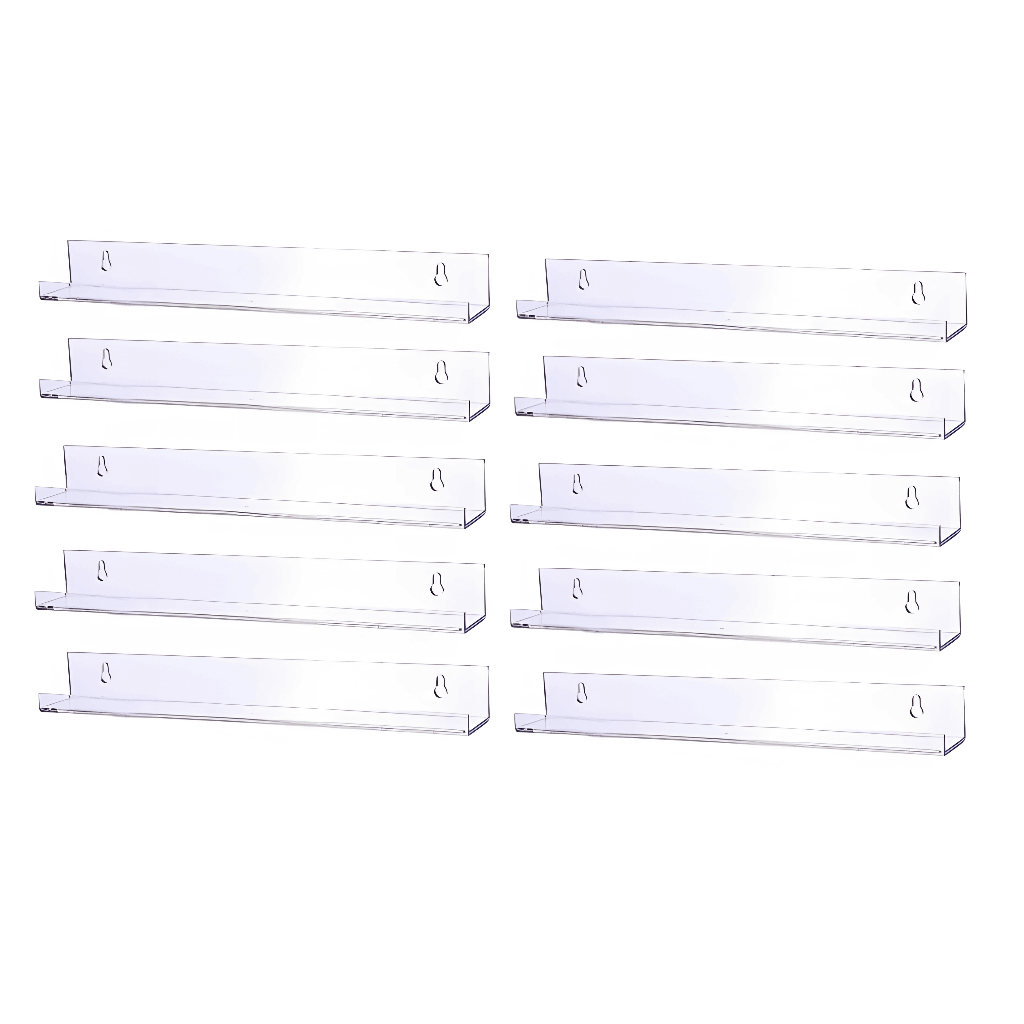 Kit - 10 Prateleiras Acrílico Invisível Flutuante