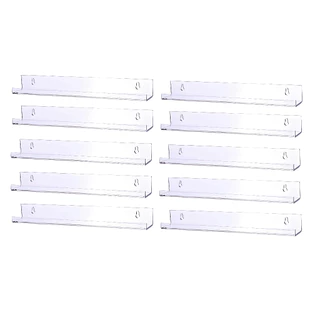 Kit - 10 Prateleiras Acrílico Invisível Flutuante