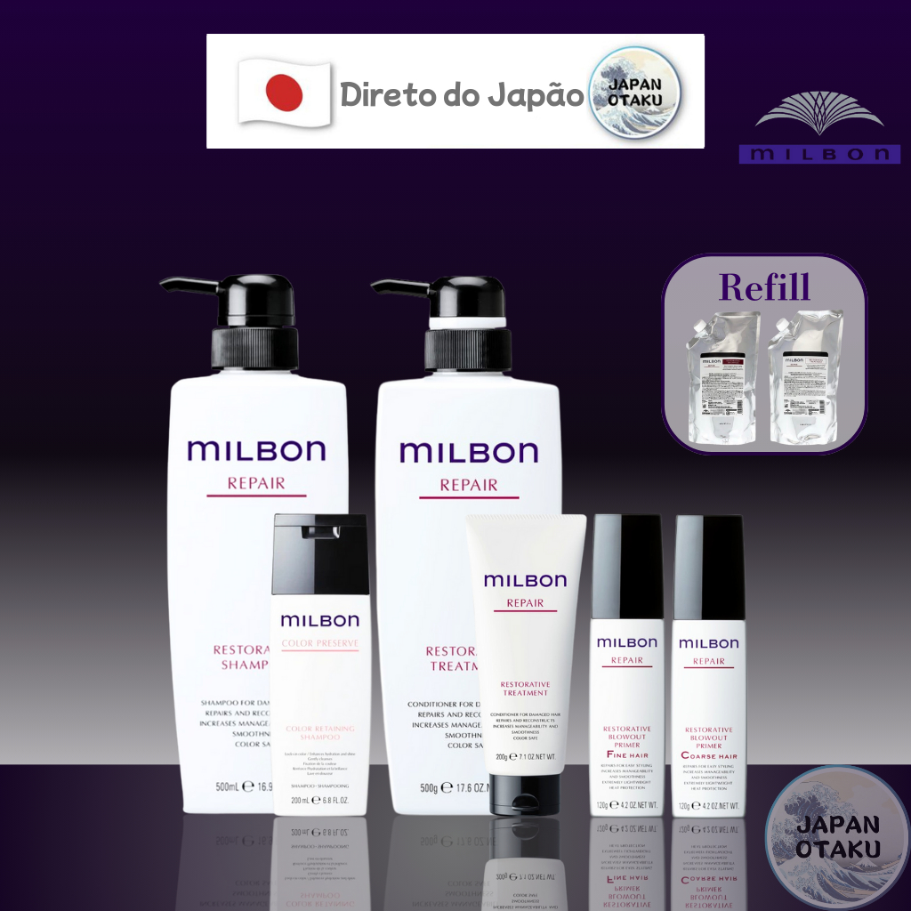 Shampoo Restaurador MILBON Repair / Tratamento / Primer para