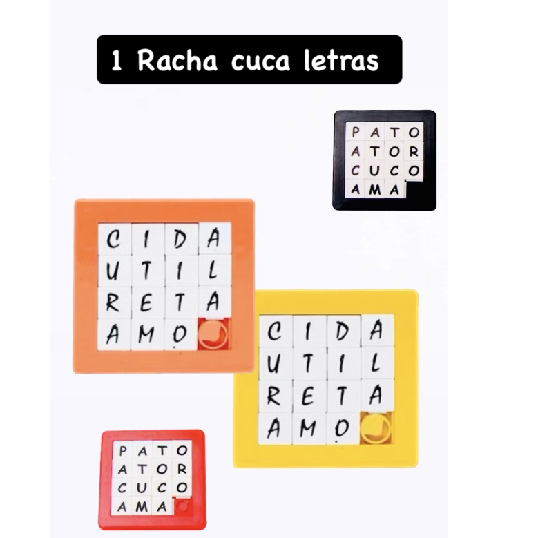 Racha Cuca Letras Quebra Cabeça Brinquedo Divertido | Shopee Brasil