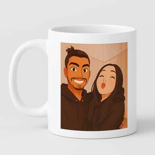 Caneca Cerâmica Personalizada – Anime/Gibi, Nome e Foto Na Sua Xícara
