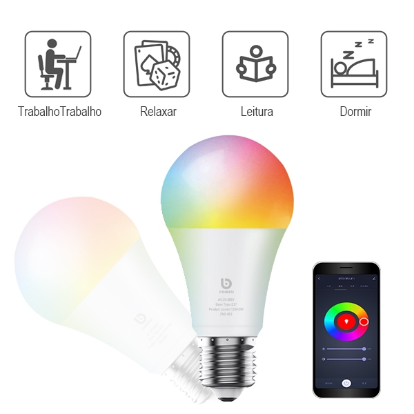 Lâmpada inteligente RGB lâmpada de grafite que muda de cor WiFi versão ...