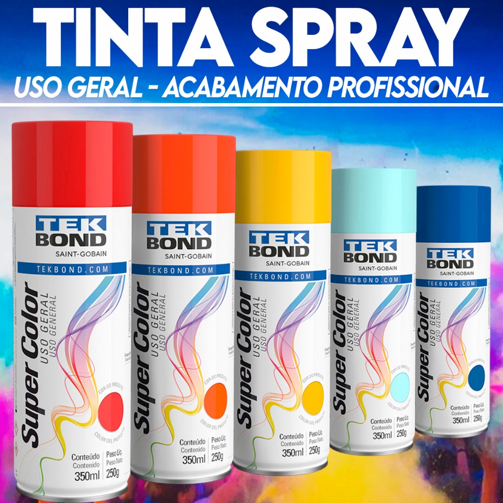 Tinta Spray Uso Geral para Mdf Madeira Metal Plástico Gesso 350ml ...