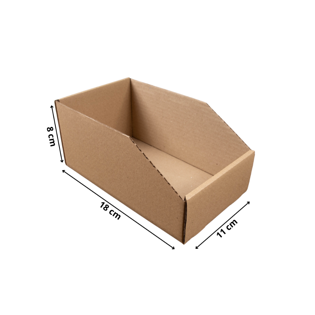 100 Caixas De Papelão Organizadora Estoque Armazenamento Bin 18x11x8