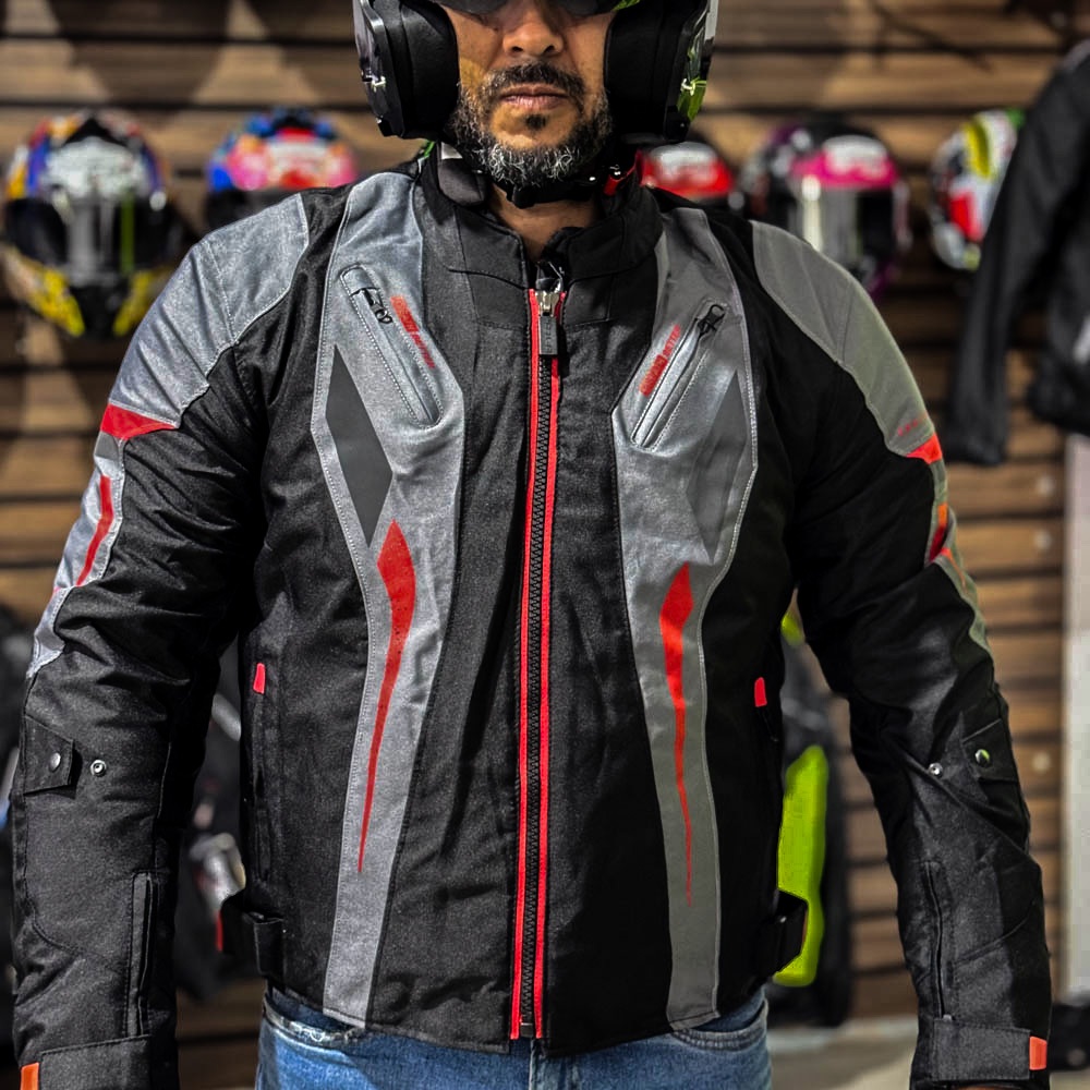 Jaqueta Motoqueiro GP TECH Verona Cinza Parka Forro Removivel