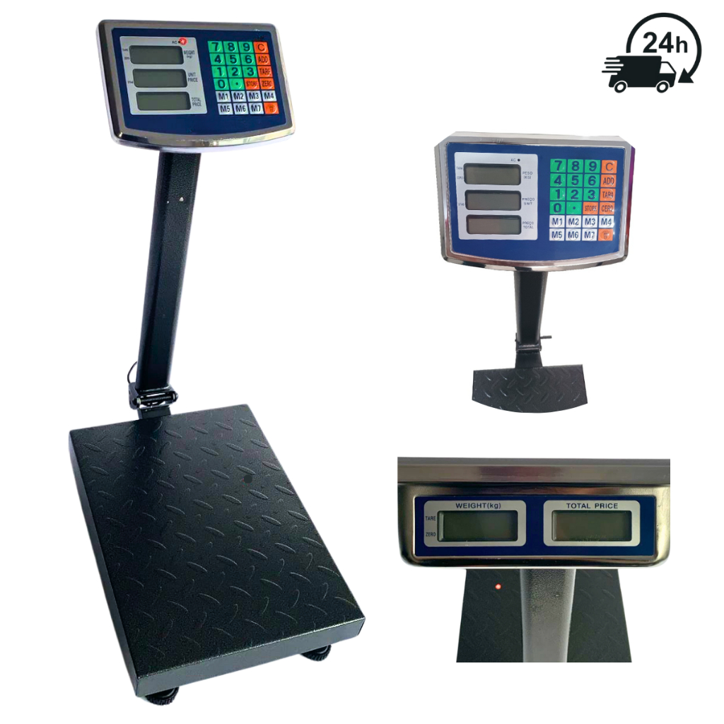 Balança Digital Comercial Plataforma 700kg Visor LCD Precisão Alta ...