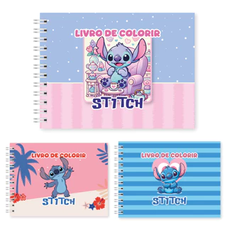 Livro de Colorir Stitch 50 Folhas 180g Personalizado Caderno Pintar Coloring Book Canetas Coloridas em Oferta na Shopee