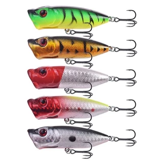 isca artificial para pesca 6,5cm popper superfície traíra dourado tucunaré