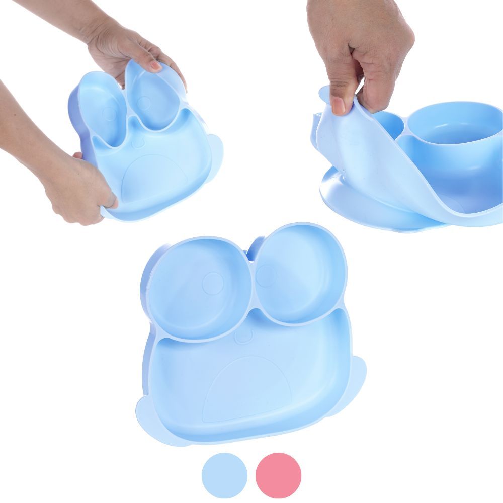 mayamin 幼SD Prato Infantil Para Microondas Sapinho Silicone Desmame 3