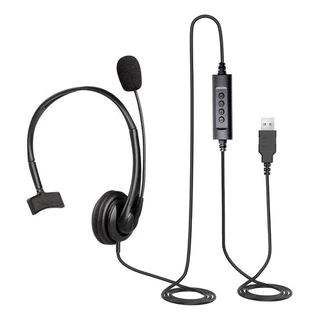 fone de ouvido headset com microfone flexível callcenter telemarketing microfone 360°ambos os lados