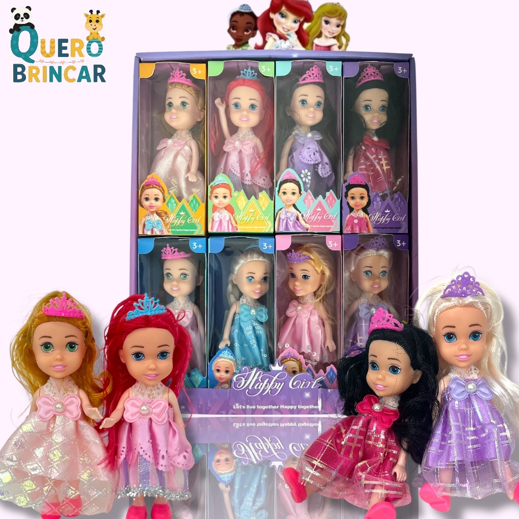 (PROMOÇÃO) Bonecas Princesas Articuladas 16cm com Acessórios – Pronta ...