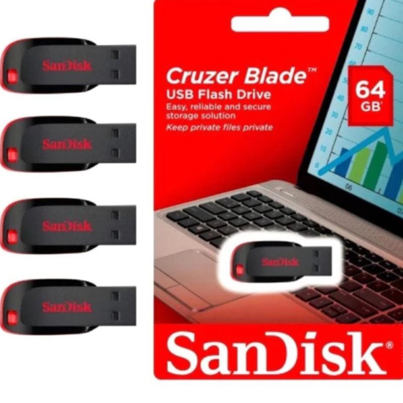 Pendrive Sandisk USB 8GB16GB 32GB 64GB 128GB Cruzer Lâmina 2.0 Flash Drive Memory Stick 4.5 original