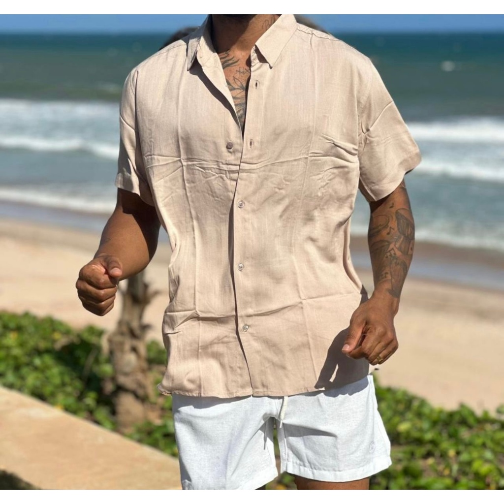 Camisa Masculina e Manga Curta |Confortável | Verão