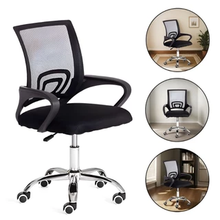 Cadeira De Escritório Tela Mesh Ribs Resistente Estofado Ergonômico Com Regulagem De Altura Base Giratória