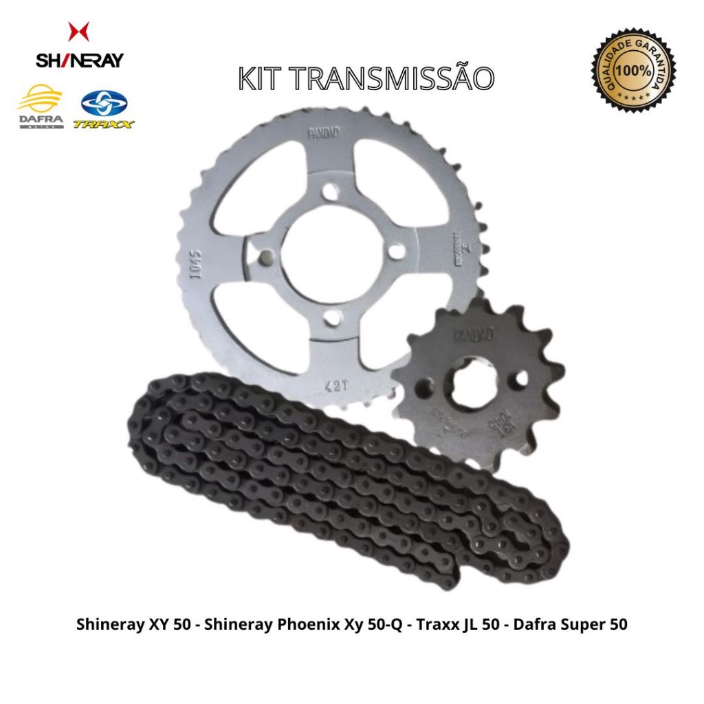 5050 Kit Transmissão Shineray Xy 50 Phoenix Xy 50-Q Traxx JL 50 JL 50