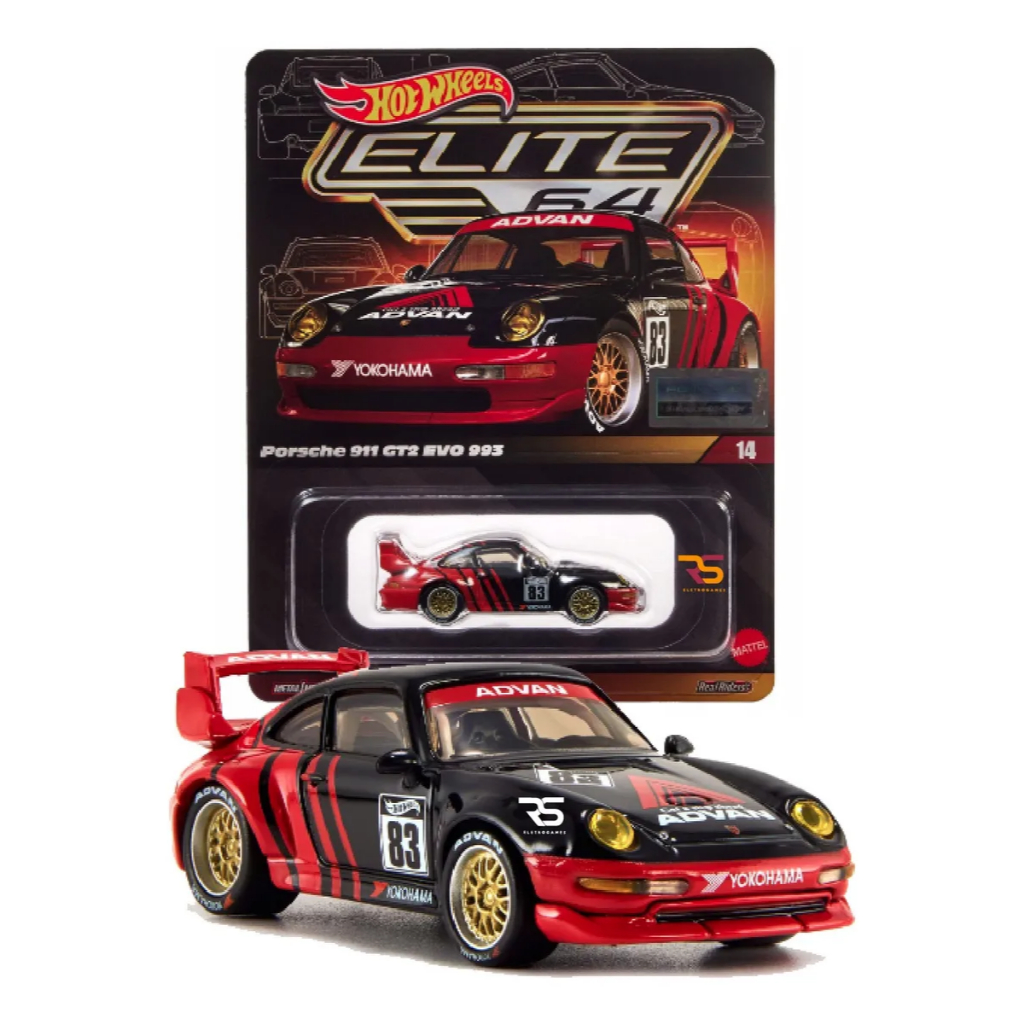 Hot Wheels Elite 64 Porsche 911 Gt2 Evo Advan 2025 | Shopee Brasil