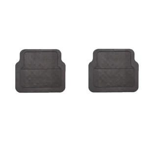 Tapete Automotivo Borracha Pvc Traseiro Carro Modelo Munique Universal 2 Peças (Par) Preto