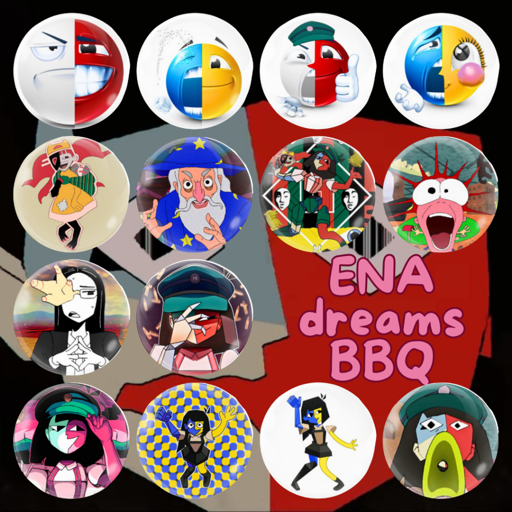 Kit Bottons ENA dreams BBQ Broche Alfinete Button PIN 4,5cm | Shopee Brasil