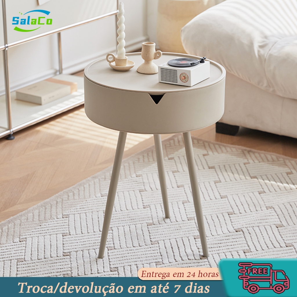 Mesa lateral para sala de estar, mesa de centro, mesa de cabeceira, sofá, mesa de chá de canto, mesa de armazenamento,