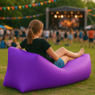 Saco De Dormir Inflável Multiuso Sofá Preguiçoso Cama De Acampamento E Praia