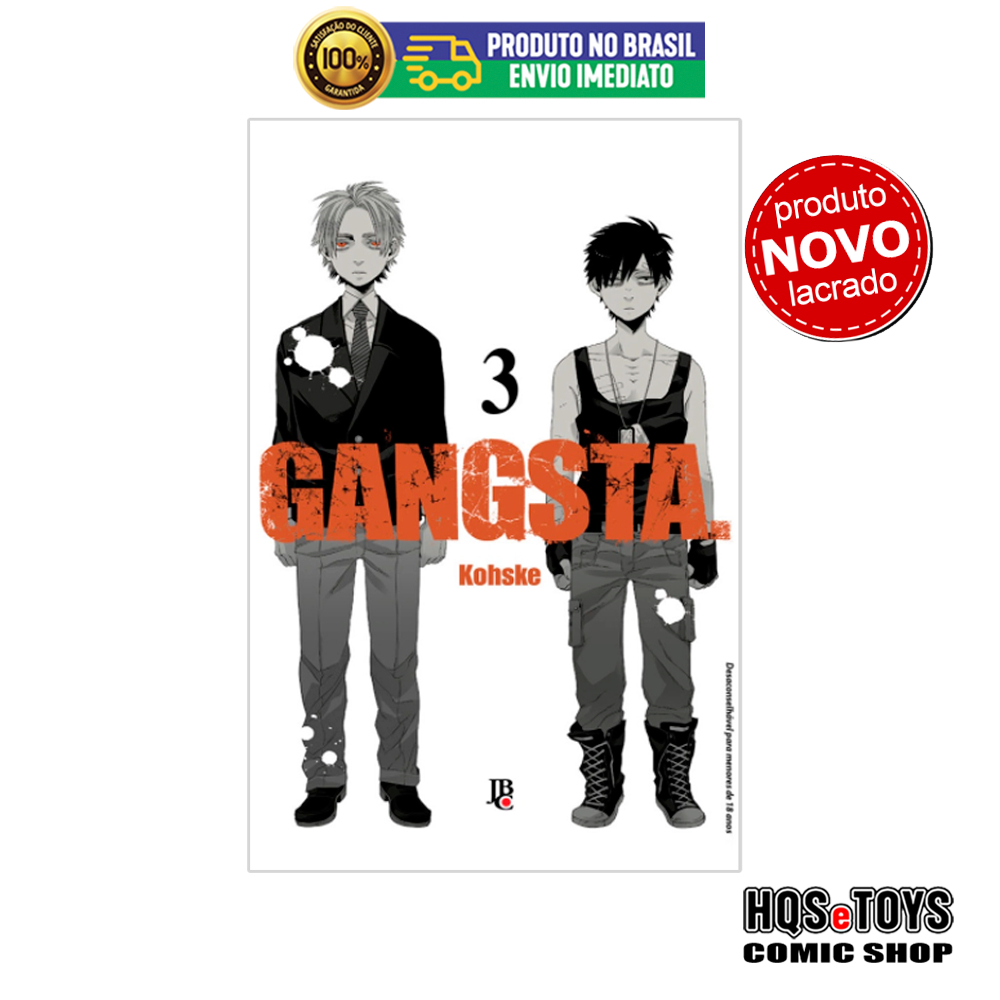 GANGSTA 1 2 3 4 5 6 7 8 volume NOVO LACRADO JBC Mangá hqsetoys