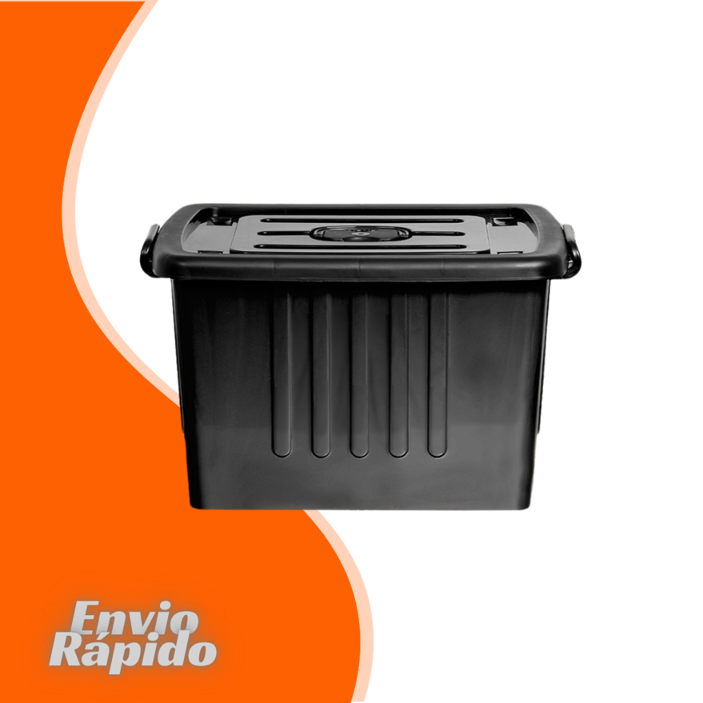 Caixa Organizadora Container Com Rodinhas 54,5 Litros Cesto Multiuso ...