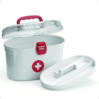 Frasqueira Maleta de Medicamentos Oval C/ Bandeja 4,4 Litros em Oferta na Shopee