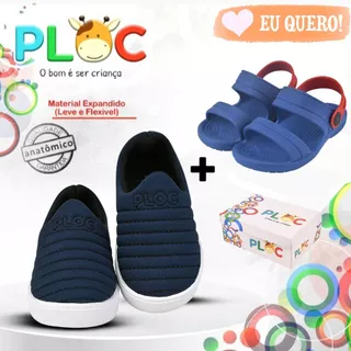 Kit 02 pares Iate Slip On + Papete Ploc Azul em Oferta na Shopee