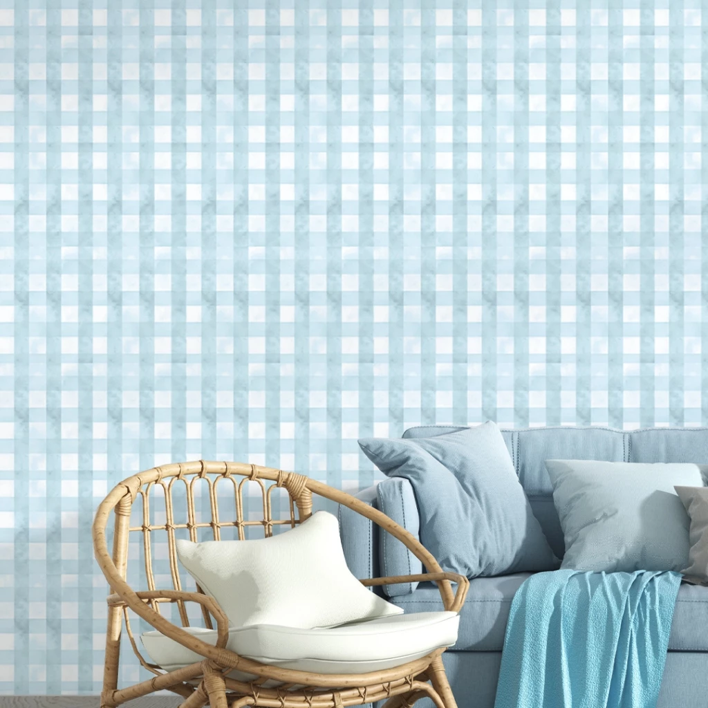 Papel de Parede Xadrez Infantil