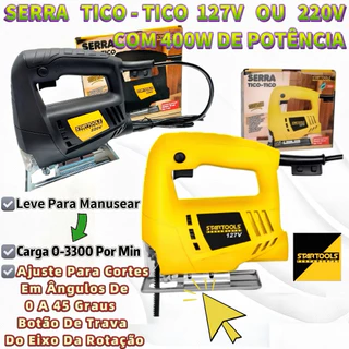 Serra Tico Tico Profissional 400w 127V OU 220V Base Metal Ajustável Startools em Oferta na Shopee