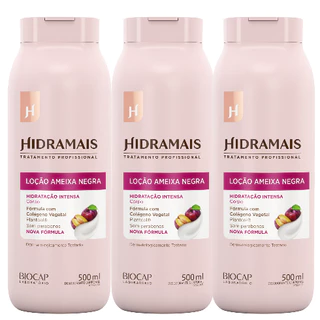 Kit 3 Creme Loção Ameixa Negra 500ml Hidramais