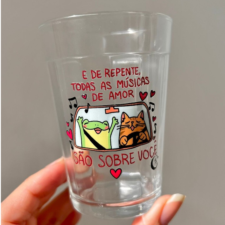 Copo Músicas de Amor - Vidro 190ml
