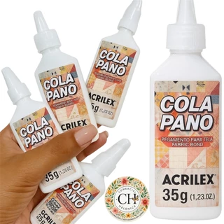 Cola Pano 35G e 100G Acrilex cola para tecido costura falsa e barra de calça- envio imediato
