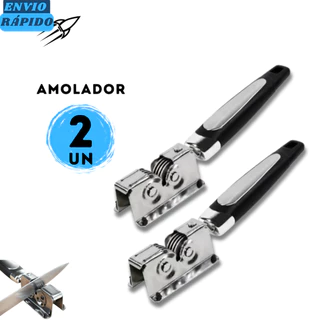 Jogo 2 Amolador Afiador de Faca Tesoura Canivete Lâmina Aço Inox Profissional em Oferta na Shopee