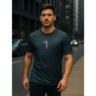 Camisa Masculina Dryfit Antiodor Treino Fitness Academia FÉ 01