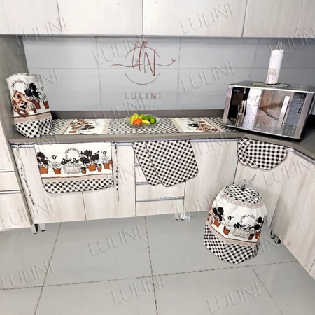 JOGO DE COZINHA KIT 10 PEÇAS ESTAMPADA PREÇO DE FABRICA CASA E DECORAÇÃO