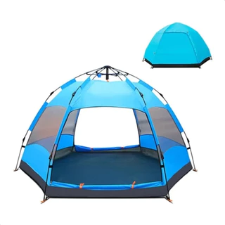 Barraca Camping Impermeável Hexagonal 5-8 Pessoas Grande em Oferta na Shopee